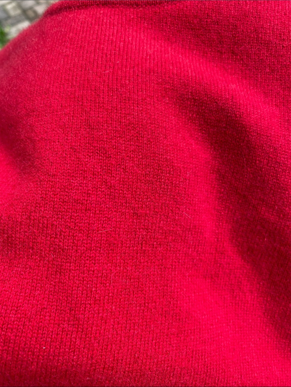 Lands' End red 100% cashmere short sleeve knit crewneck sweater - Picture 8 of 12